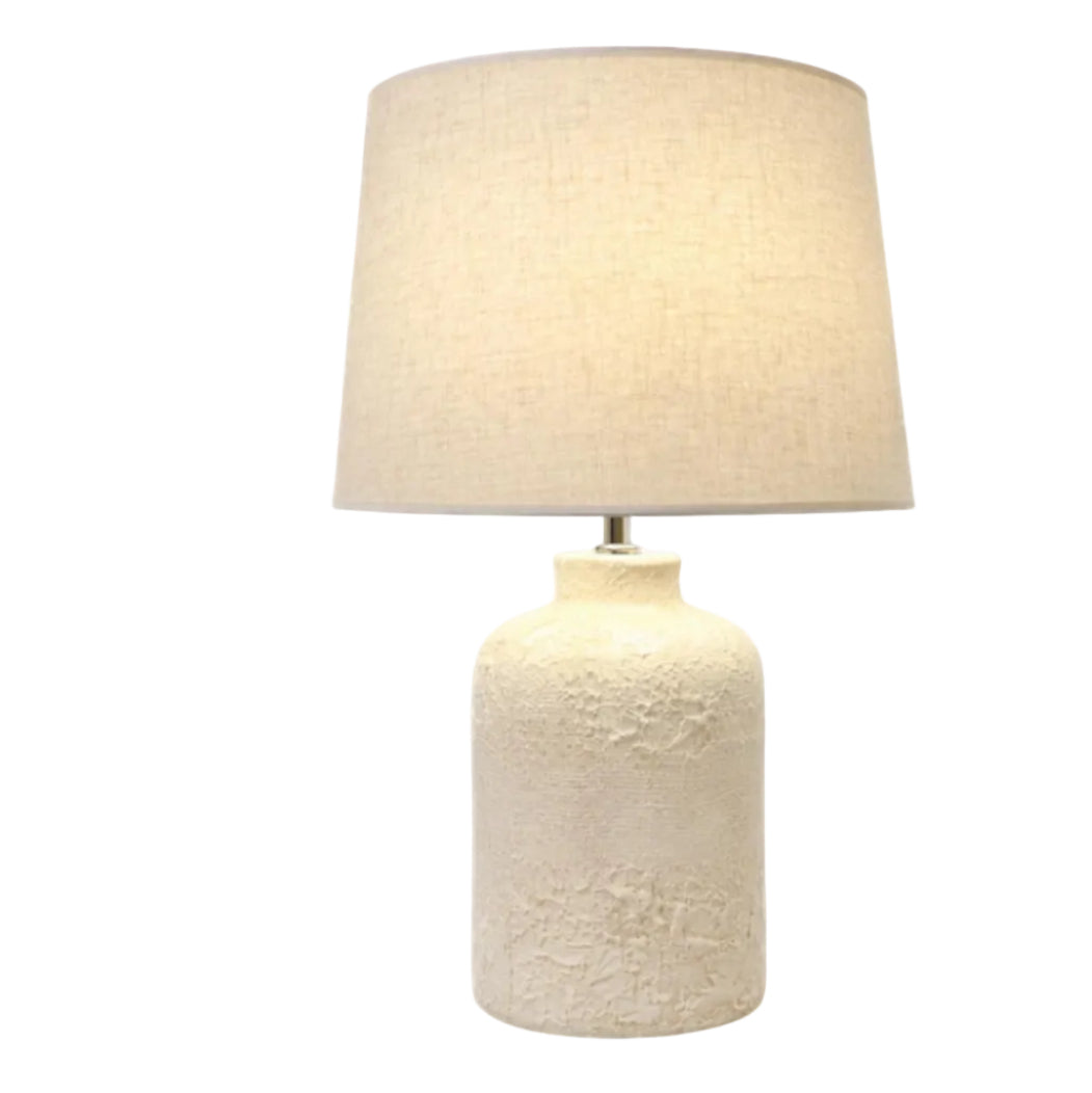 Stamped Concrete Ceramic Table Lamp