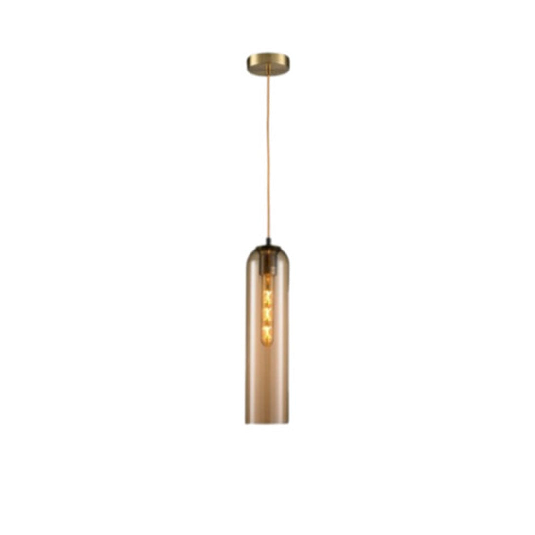 Simple Amber Glass Pendant Light