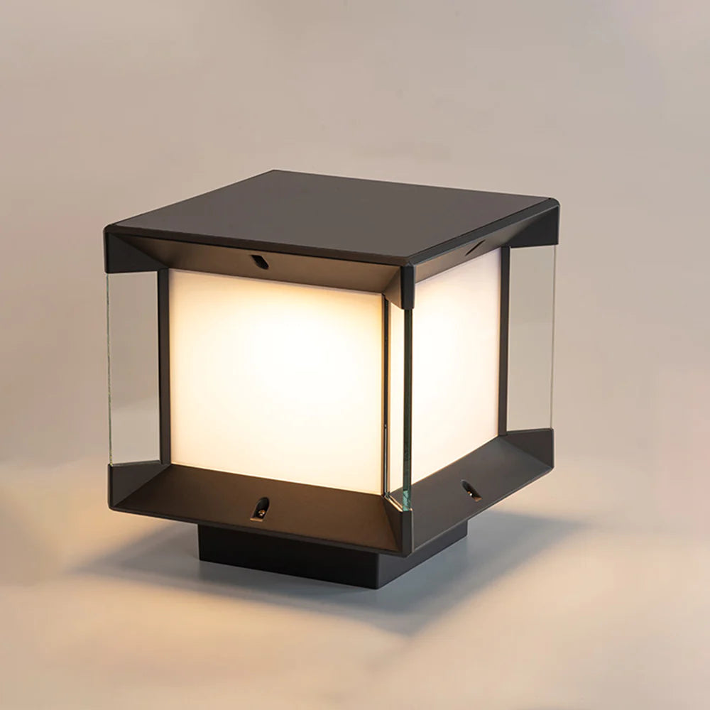 Outdoor Pillar Light Cube Shape Heavy Duty