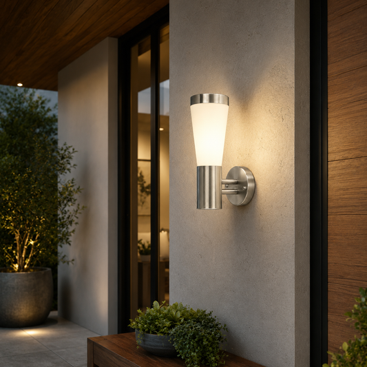 Modern Wide Wall Lamp Stainless Steel