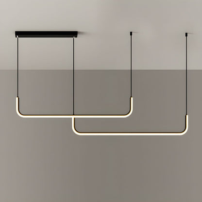 Modern Double U Chandelier