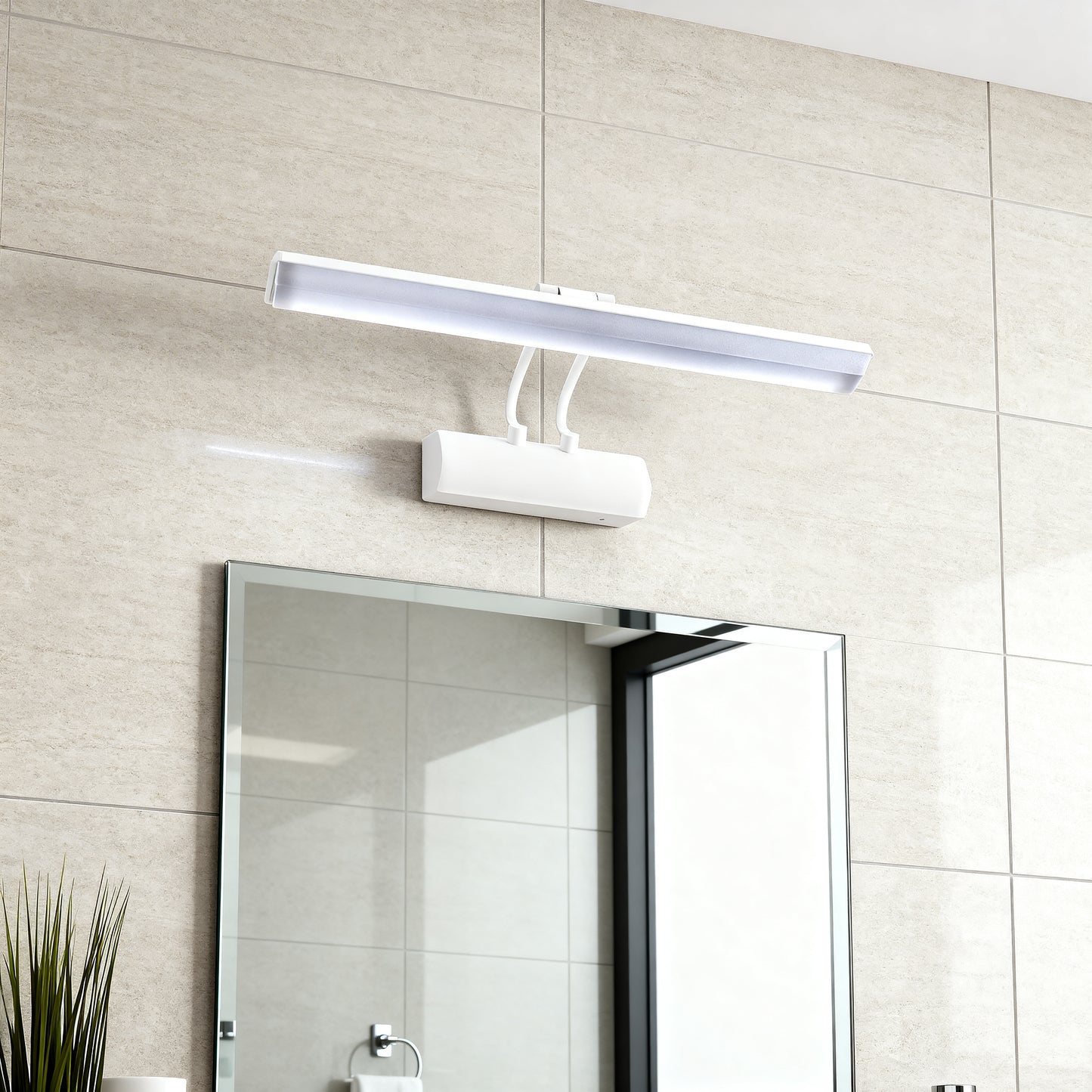 White Linear Mirror Light