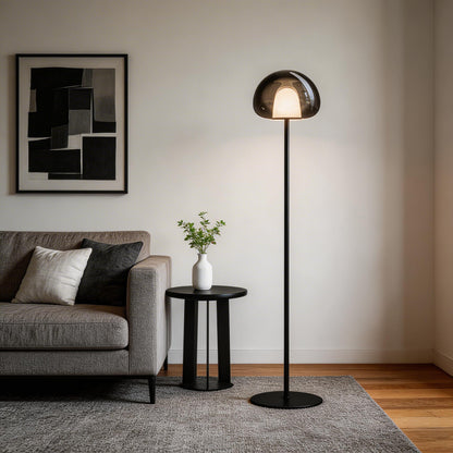 Smoked Glass Floor Lamp