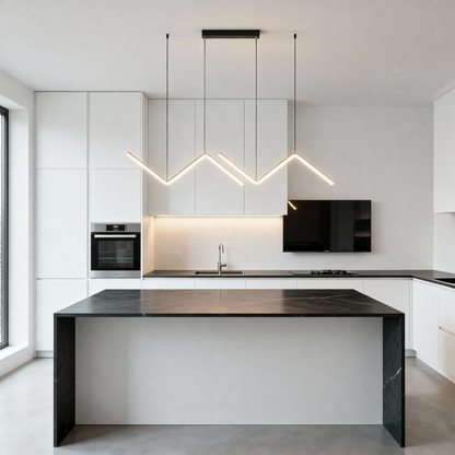 Modern Led Zigzag Chandelier