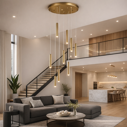 Modern Multi-Light Led Chandelier