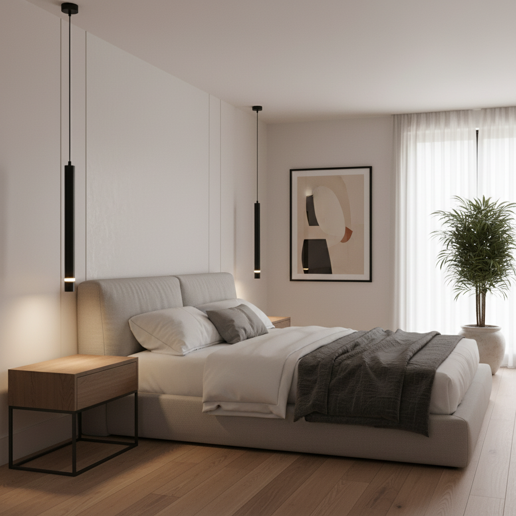 Modern Cylinder Pendant Light 12W