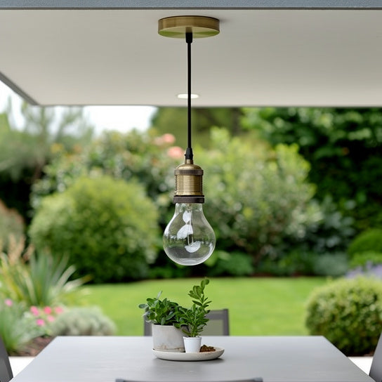 Vintage Rope Lamp Socket Pendant