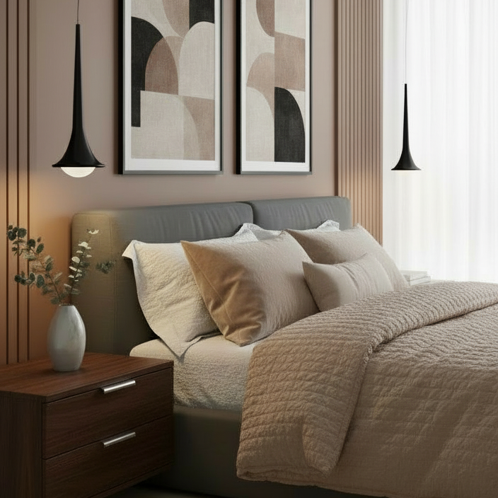 Modern Tapered Flute Led Pendant Light