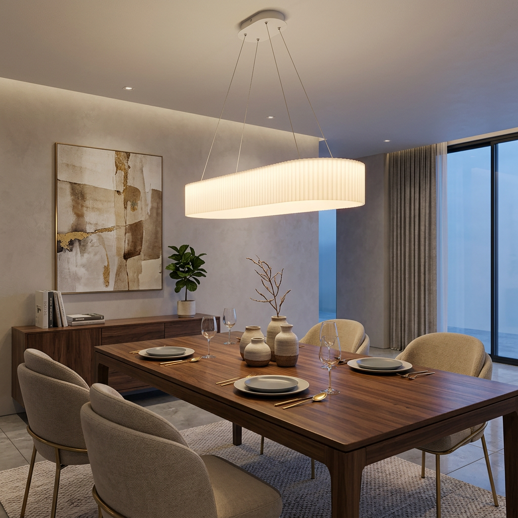 Modern Linear Halo Chandelier