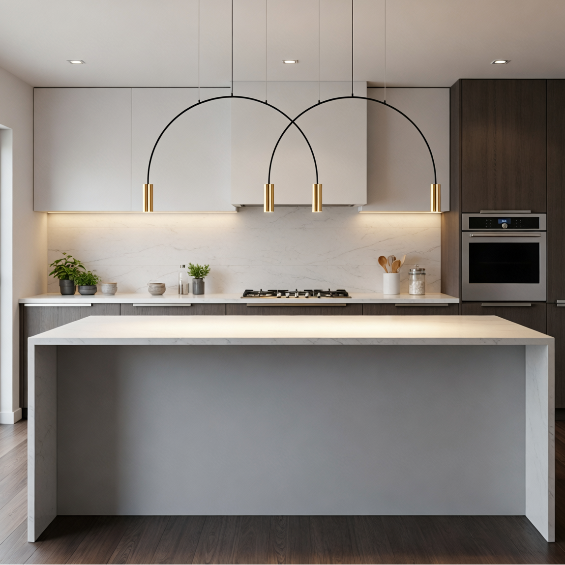 Modern Arc Style Chandelier
