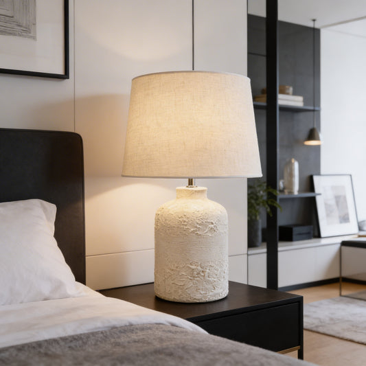 Stamped Concrete Ceramic Table Lamp