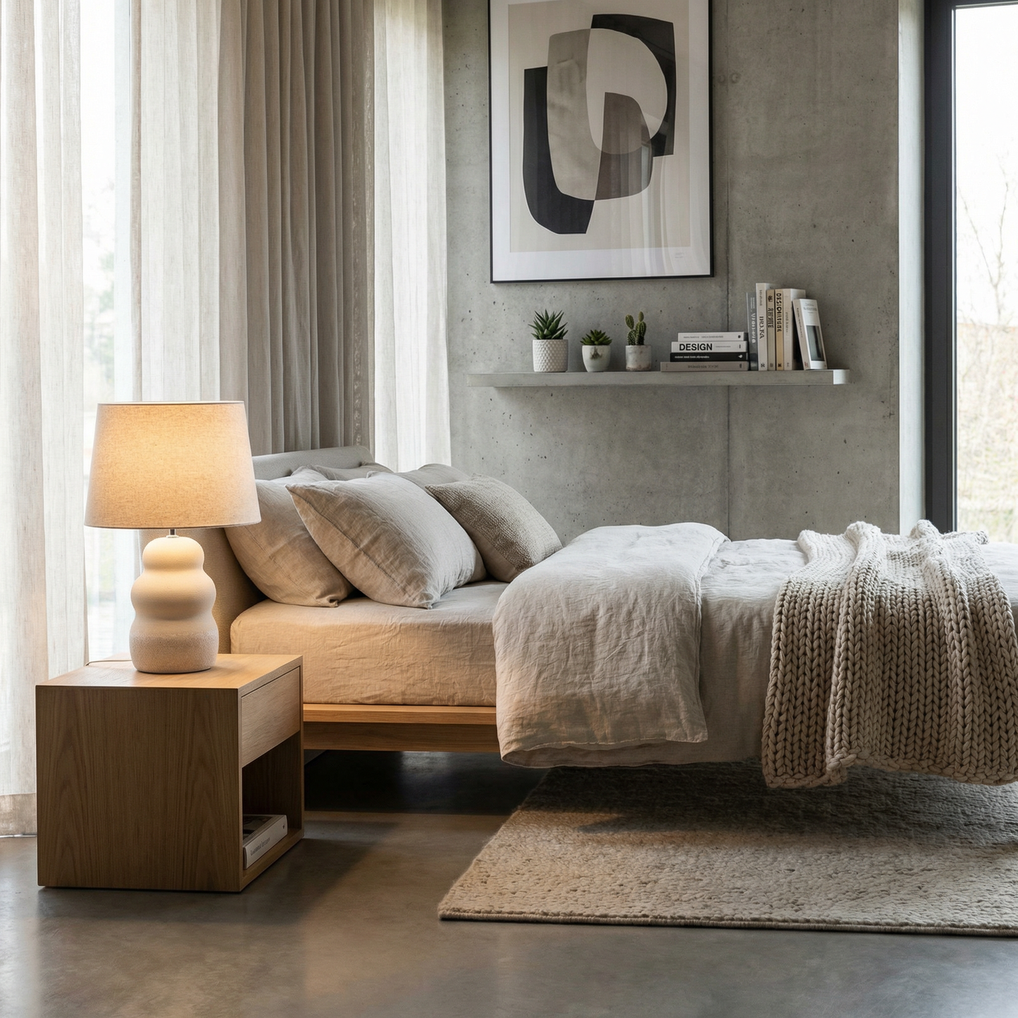 Modern Bubble Beam Style Table Lamp