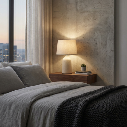 Modern Sandstone Pillar Table Lamp