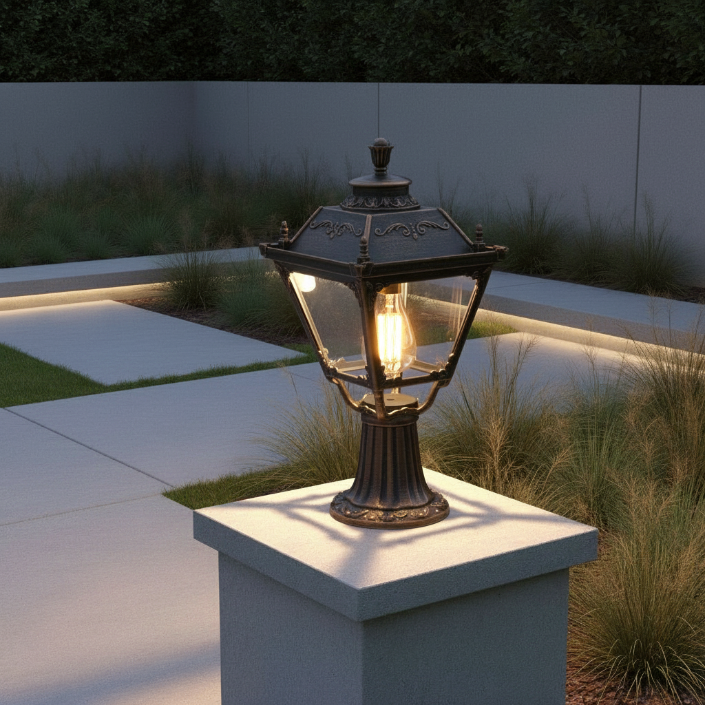 Outdoor Ceramic Pillar Light