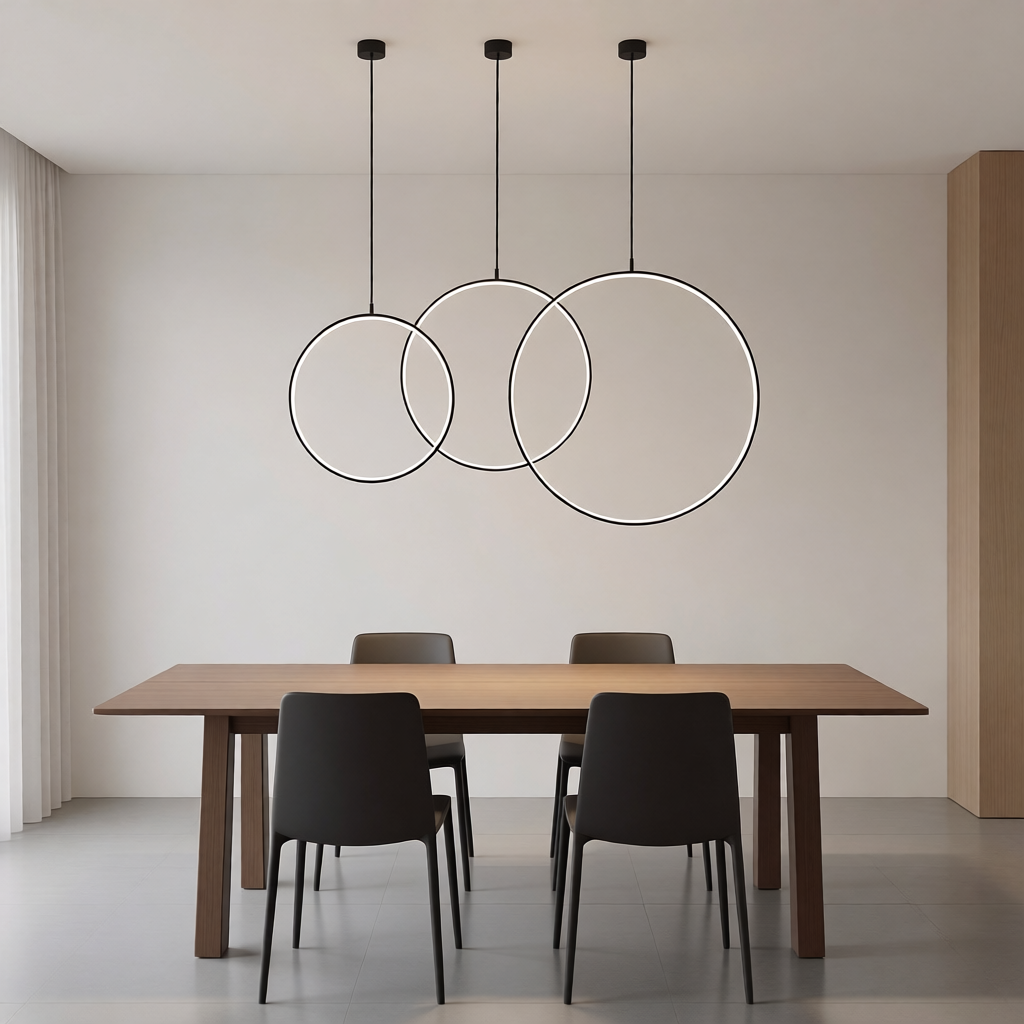 Modern Eclipse Circle Chandelier