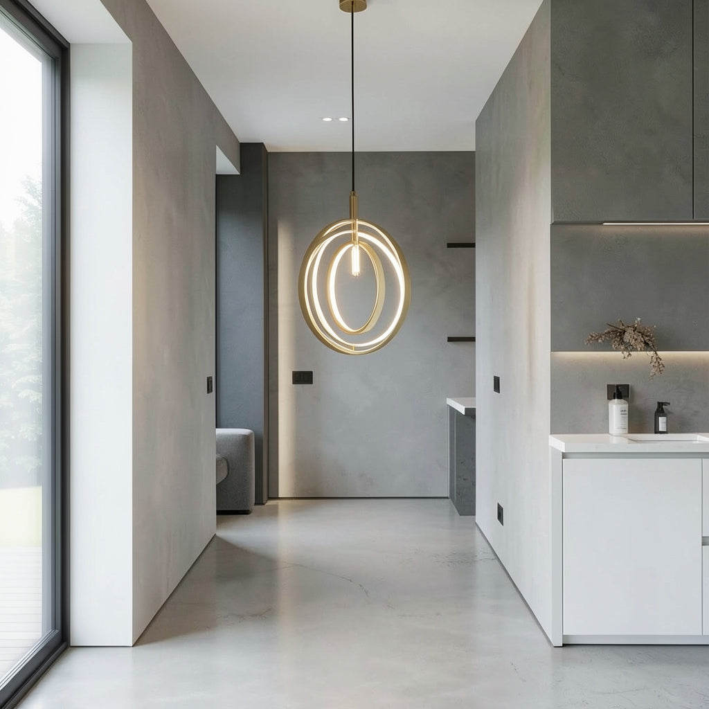 Triple Led Circles Chandelier