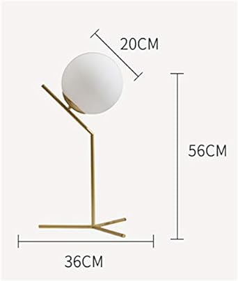 Modern Table Lamp With Globe Milk Glass Shade