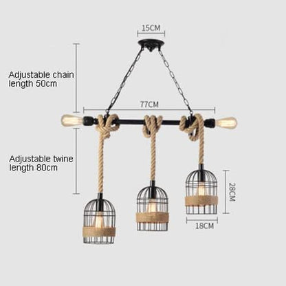 Island Hemp Rope Hanging Chandelier