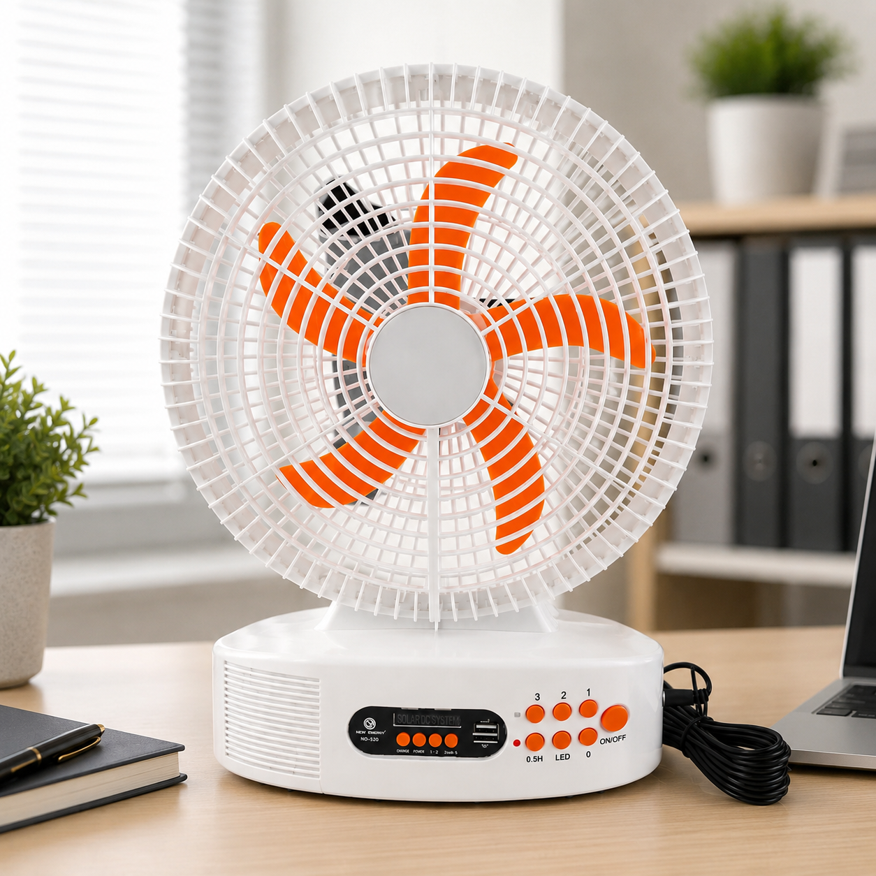 Solar & Rechargeable Table Fan