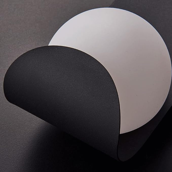 Curved Milky Glass Wall Lamp