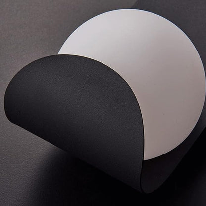 Curved Milky Glass Wall Lamp