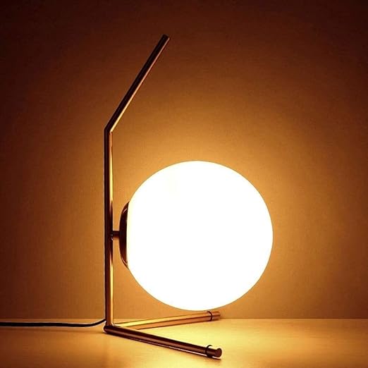 Creative Table Lamp With Milky Glass