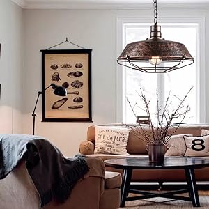 Wide Single Light Nautical Barn Cage