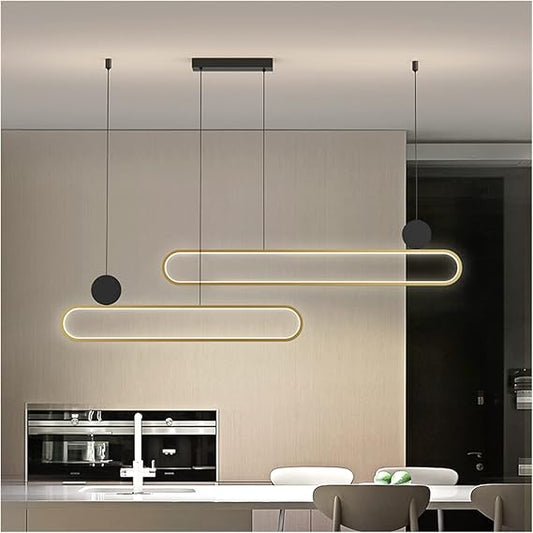 Long Led Oval Light Bar Chandelier