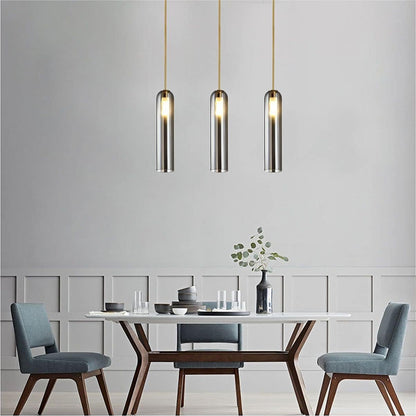 Simple Grey Glass Pendant Light