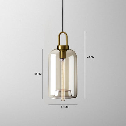 Light Amber Glass pendant Light
