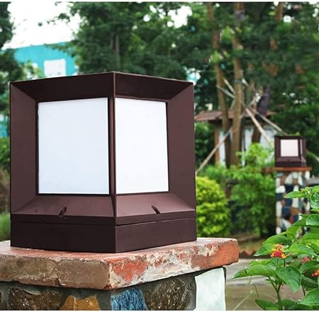 Outdoor Garden Pillar Lamp Square