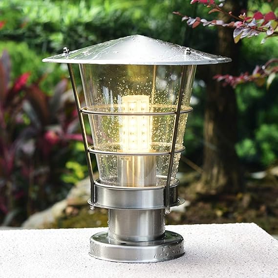 Stainless Steel Lantern Pillar Light