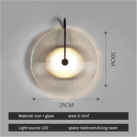 Artistic Ribbed Glass Wall Lamp