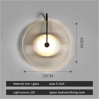 Artistic Ribbed Glass Wall Lamp