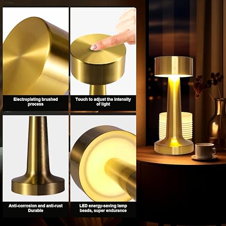 Flat Head Short Rechargeable Table Lamp