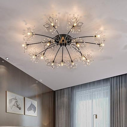 Modern Crystal Flower Chandelier