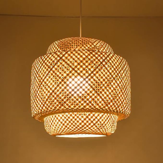 Double Layer Bamboo Pendant Light