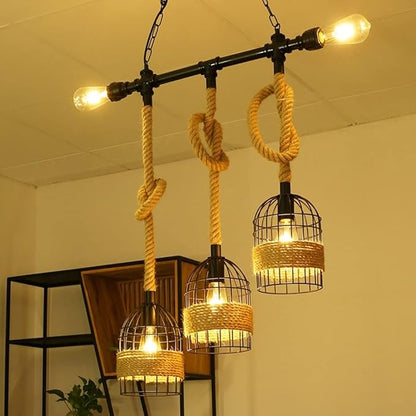 Island Hemp Rope Hanging Chandelier