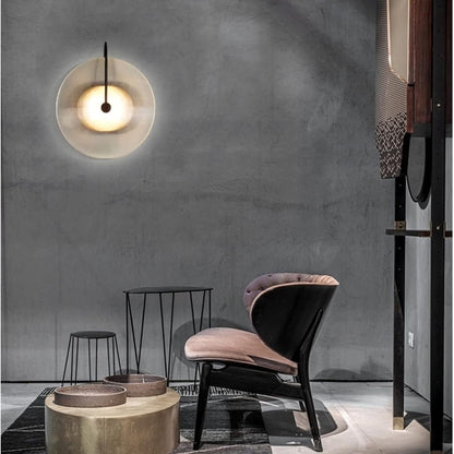 Artistic Ribbed Glass Wall Lamp