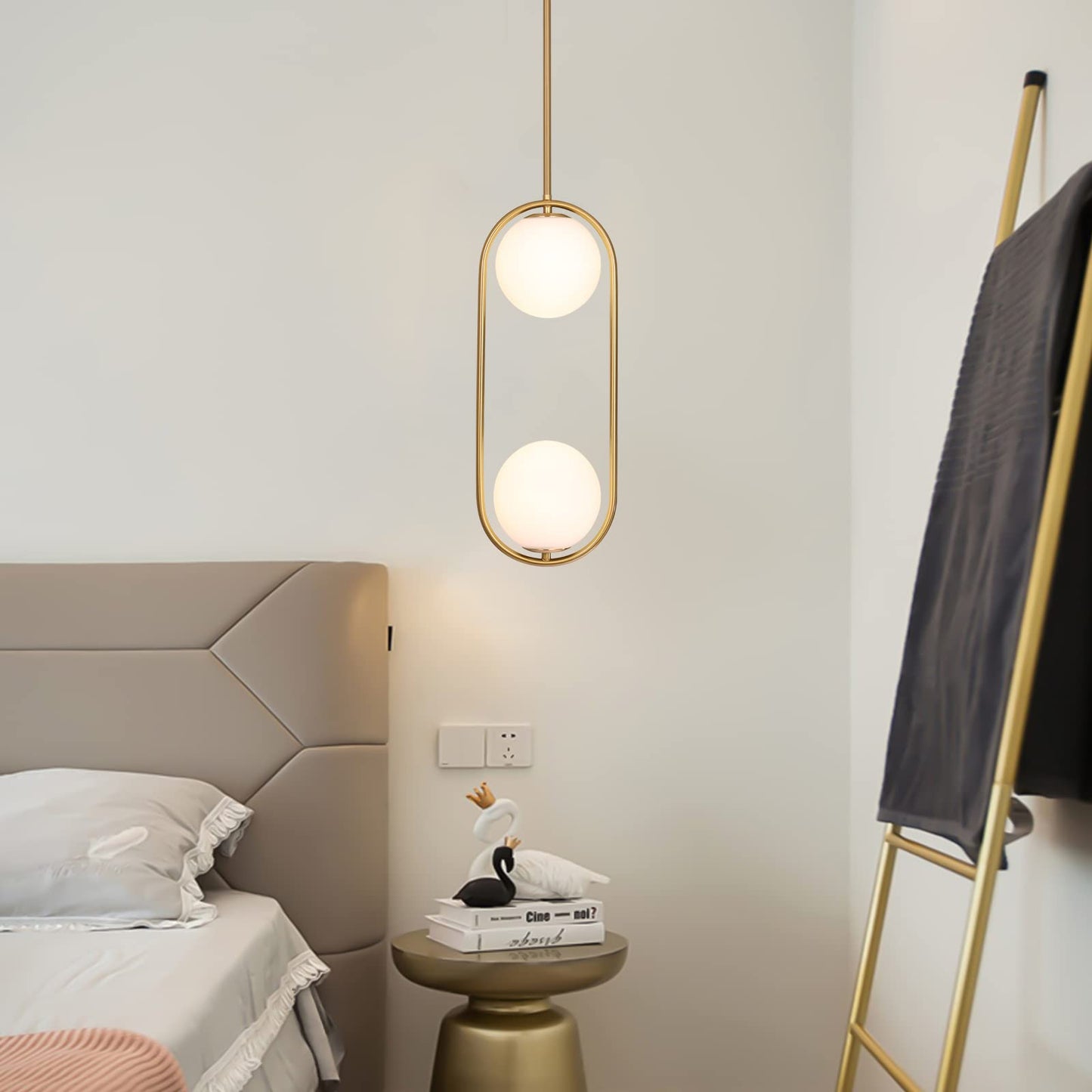 Double Glass Ball Pendant Light