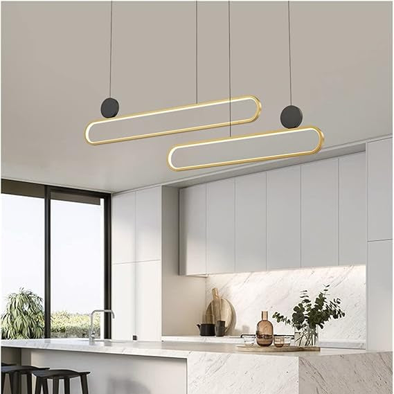 Long Led Oval Light Bar Chandelier