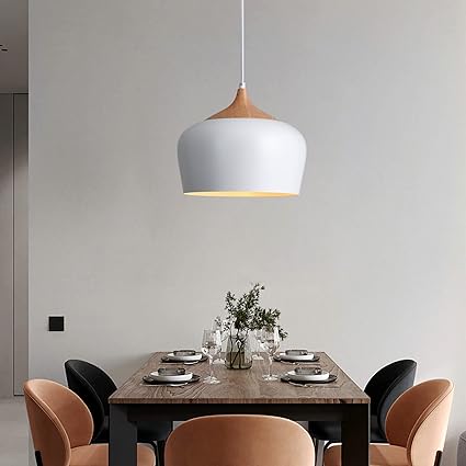 Faux Wood Modern House Pendant Light