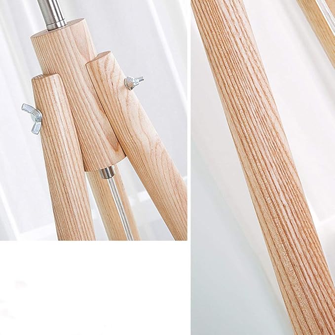 Antique Wood Tripod Floor Lamp