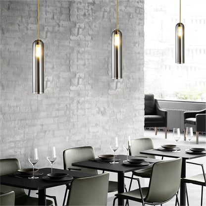 Simple Grey Glass Pendant Light