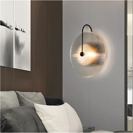 Artistic Ribbed Glass Wall Lamp