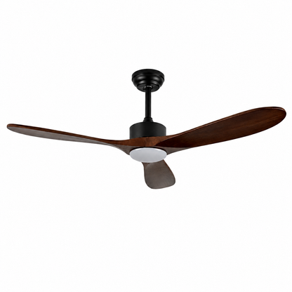 Modern 3-Blade Ceiling Fan with Wooden Blades