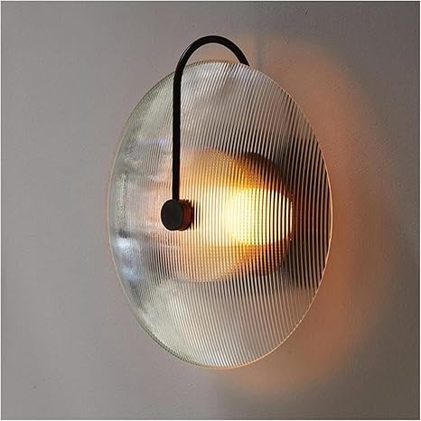 Artistic Ribbed Glass Wall Lamp