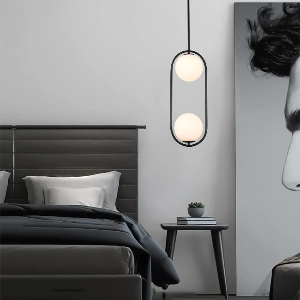 Double Glass Ball Pendant Light