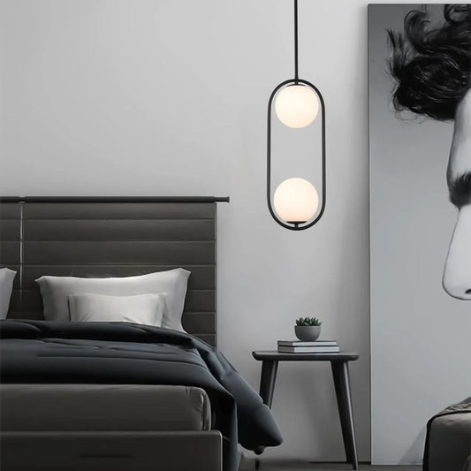 Double Glass Ball Pendant Light
