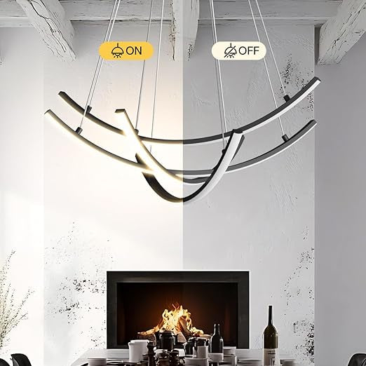 Modern Curved Lines Led Chandelier